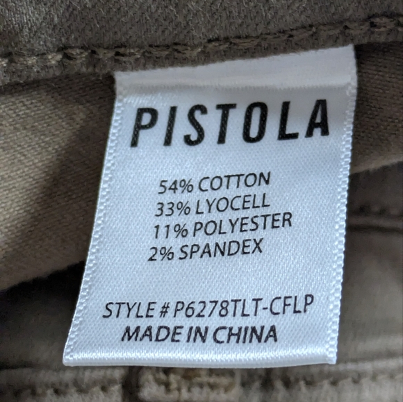 Pistola Jeans Womens Brown Moto Ankle Faux Zipper Pants Stretchy Punk Sz 29 EUC - Picture 11 of 12